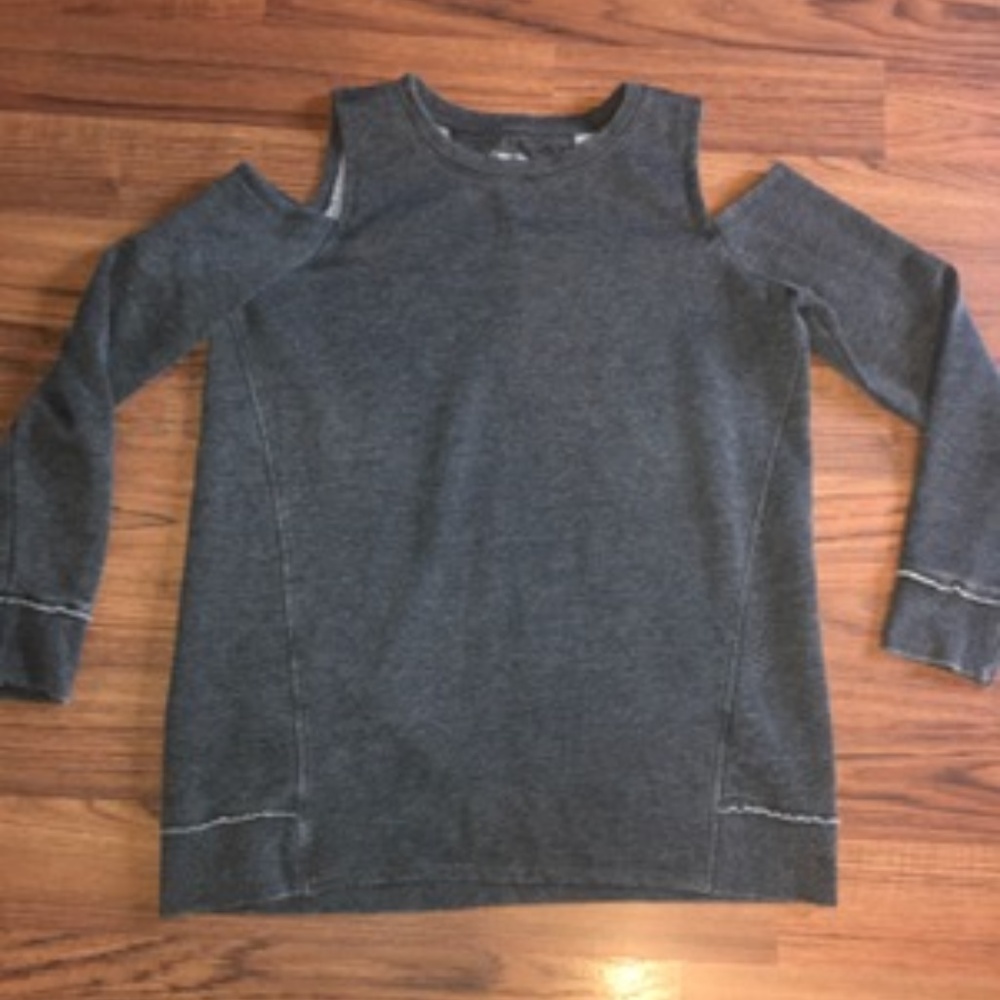 Calvin Klein open shoulder sweatshirt Large Gray